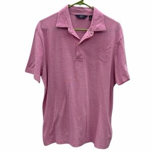 Lincs DC & Co Men's Cotton Polo Shirt in Preppy Pink And Green Medium